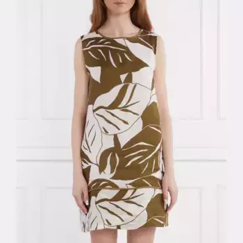 Льняное платье Marella, хаки