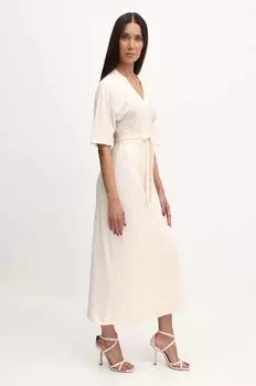 Льняное платье Max Mara Leisure, бежевый