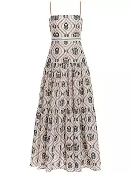 Льняное платье макси Lima Jarrn Agua By Agua Bendita, белый