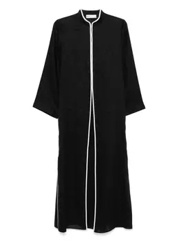Льняное платье макси Tory Burch, черный