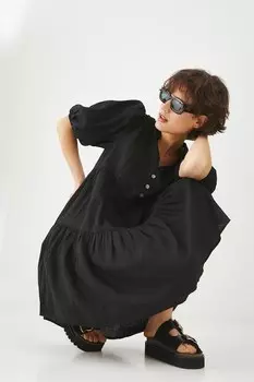 Льняное платье Medicine, черный