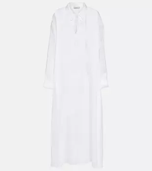 Льняное платье миди ASCENO, белый