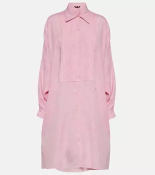 Льняное платье миди LORO PIANA, розовый