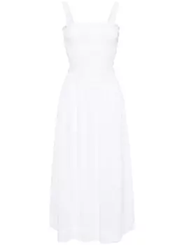 Льняное платье миди Messini Faithfull the Brand, белый