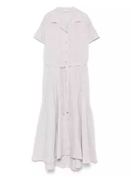 Льняное платье миди Peserico, нейтральный