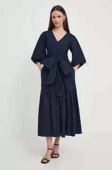 Льняное платье Modern Heritage Barbour, темно-синий