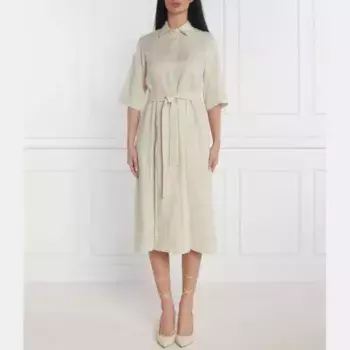 Льняное платье Nocino Max Mara, бежевый