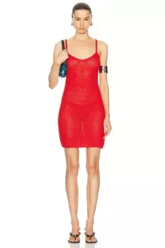 Льняное платье открытой вязки Piscine Enza Costa, цвет Poppy