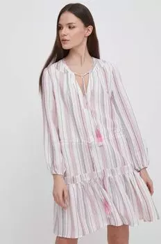 Льняное платье Pepe Jeans, мультиколор