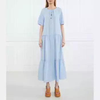 Льняное платье Peserico, синий