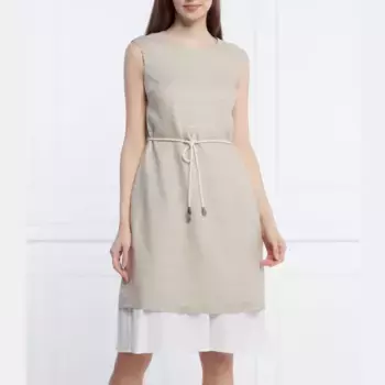 Льняное платье Peserico, желтый