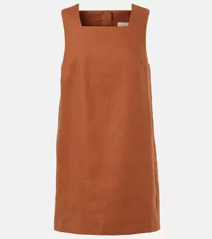 Льняное платье Rio с прямым силуэтом Posse, Chestnut