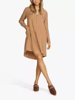 Льняное платье -рубашка rielle MOS MOSH, цвет Cinnamon Swirl