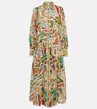 Льняное платье-рубашка star man Almais, мультиколор