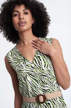 Льняное платье с кружевом Greenpoint, белый