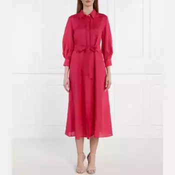 Льняное платье с поясом экстази Marella, красный