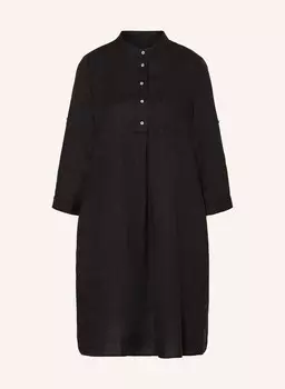 Льняное платье с рукавами 3/4. Tonno & Panna, черный