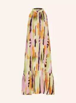 Льняное платье с воланами Mrs & Hugs, зеленый