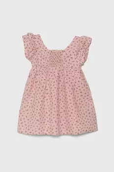 Льняное платье United Colors of Benetton для мальчика/девочки, розовый