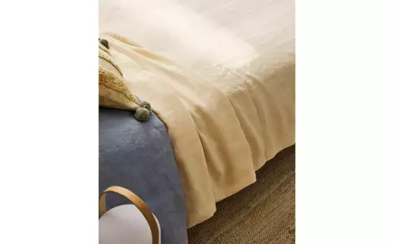Льняное пододеяльник Zara Home, персик