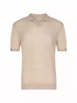 Льняное поло Altea, бежевый