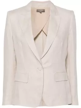 Льняной блейзер Chloe с заостренными лацканами N.Peal, бежевый