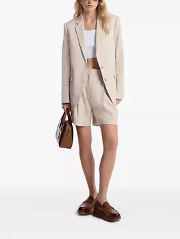 Льняной блейзер Michael Michael Kors, нейтральный