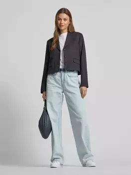 Льняной блейзер с воротником-лацкан, модель «Pennie Giania» MSCH Copenhagen, антрацит