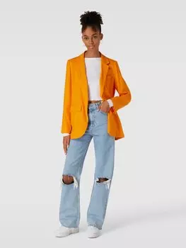 Льняной блейзер с воротником-лацканом Tom Tailor Denim, оранжевый