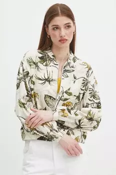 Льняной бомбер Medicine, бежевый