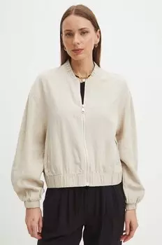 Льняной бомбер Medicine, бежевый