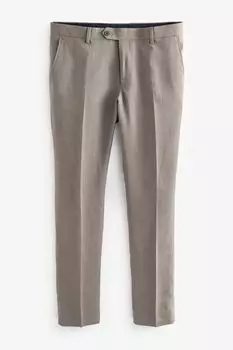 Льняной брючный костюм Next, серый