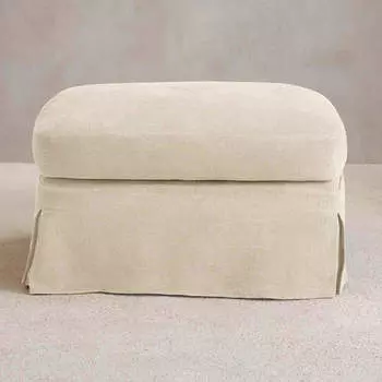 Льняной чехол на подставку для ног Zara Home+ By Vincent Van Duysen Footstool 01, светло-бежевый