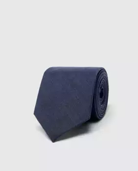 Льняной галстук по индивидуальному заказу Selected, синий