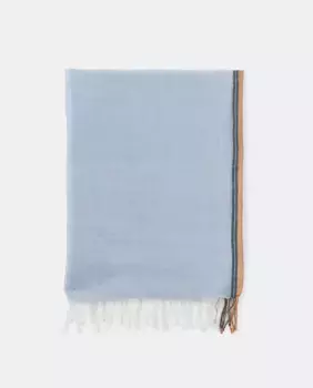 Льняной и хлопковый шарф pice, светло-голубой