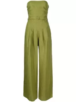 Льняной комбинезон Alegrias Faithfull the Brand, зеленый