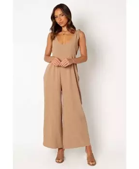 Льняной комбинезон Ayla Petal and Pup, коричневый