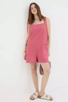 Льняной комбинезон Hallie Fatface из смесового льна Fat Face, розовый