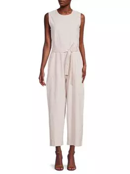 Льняной комбинезон Saks Fifth Avenue, цвет Natural Cream