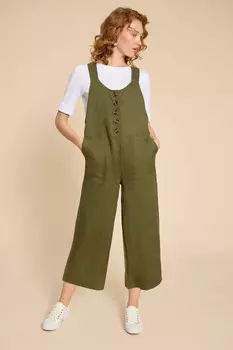Льняной комбинезон Viola White Stuff, зеленый
