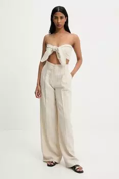 Льняной комплект Answear.Lab, бежевый