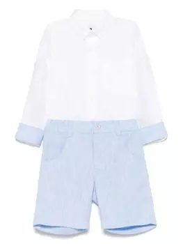 Льняной комплект из топа и шортов Lapin House, белый