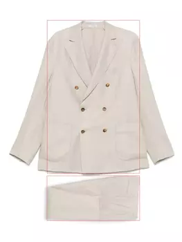 Льняной костюм Boglioli, нейтральный