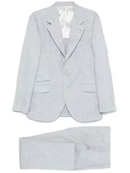 Льняной костюм Brunello Cucinelli, серый