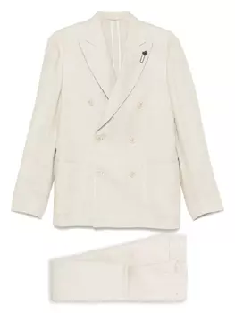 Льняной костюм Lardini, нейтральный
