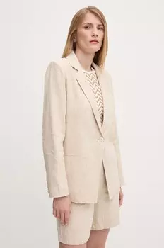 Льняной пиджак Answear Lab, бежевый