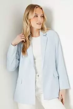 Льняной пиджак-бойфренд Dorothy Perkins, синий