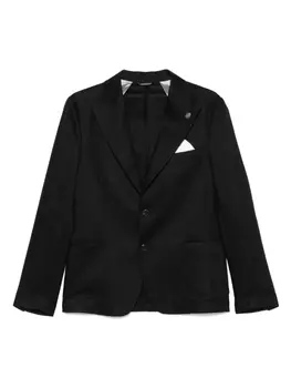 Льняной пиджак Daniele Alessandrini, черный