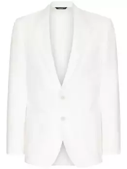 Льняной пиджак Deconstructed DOLCE & GABBANA, белый
