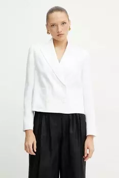 Льняной пиджак Luisa Spagnoli, белый